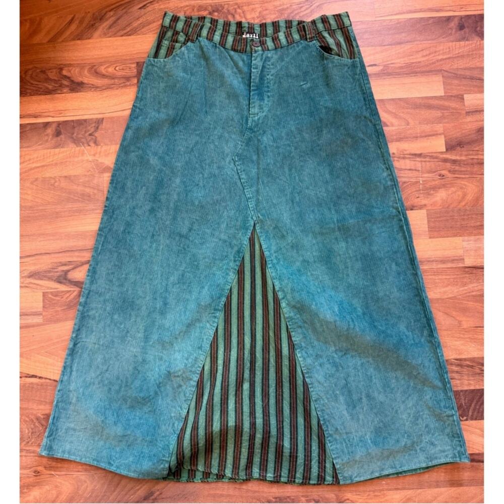 Y2K Corduroy Maxi Pant Skirt Size Large